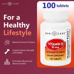 GeriCare Vitamina D 50 mcg (2000 UI) – 100 Comprimidos – Salud Ósea, Función Muscular y Apoyo Inmune