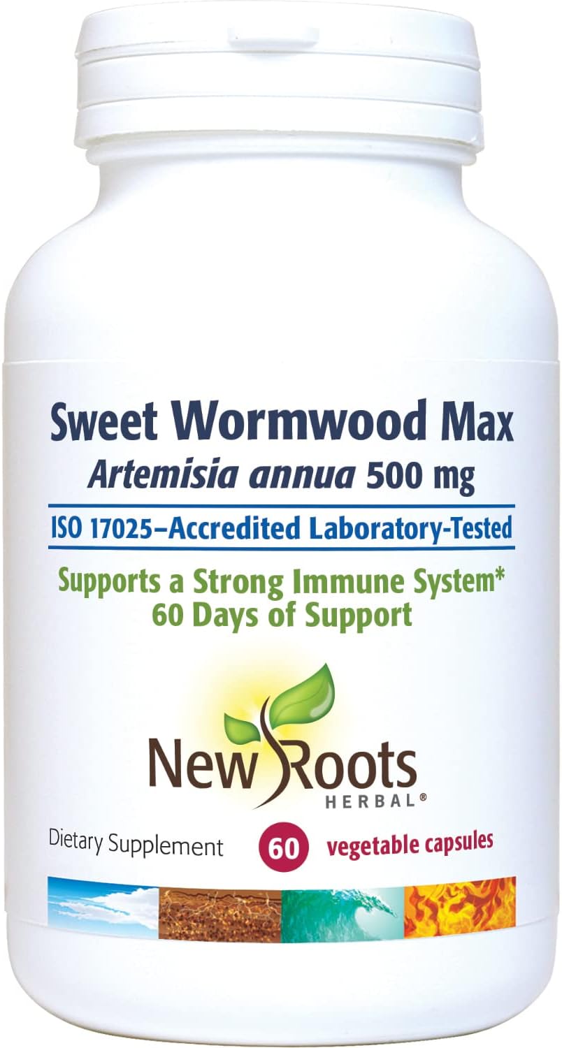 Extracto de Ajenjo Dulce (500 mg) con Vitamina C - 60 Cápsulas Veganas | NEW ROOTS HERBAL