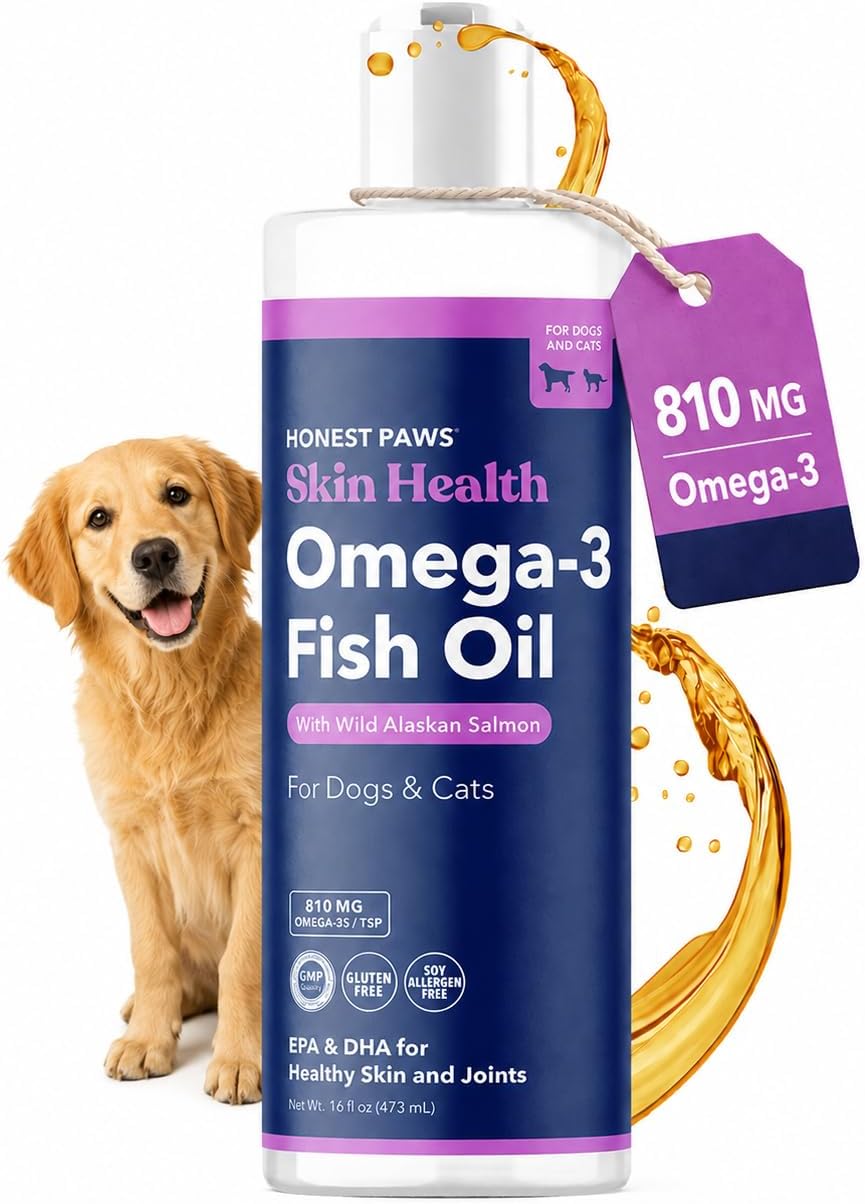 Aceite de Salmón para Perros y Gatos – Omega 3 – 473 ml