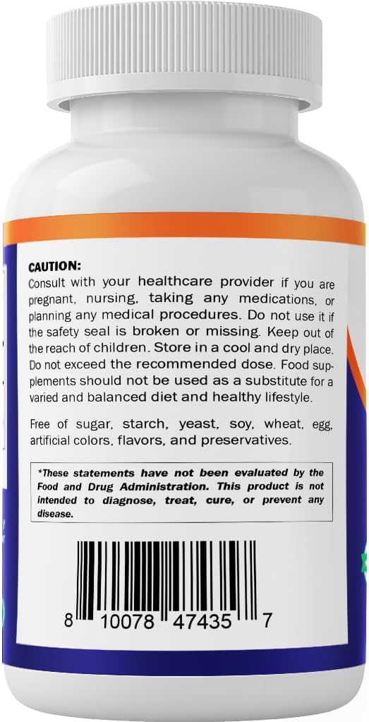 Vitamatic GABA (Ácido Gamma-Aminobutírico) 750mg, 240 Cápsulas Vegetales - No-GMO, Sin Gluten