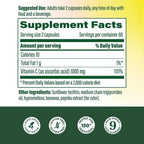 MegaFood Vitamina C Liposomal, 1000 mg por Dosis, 120 Cápsulas