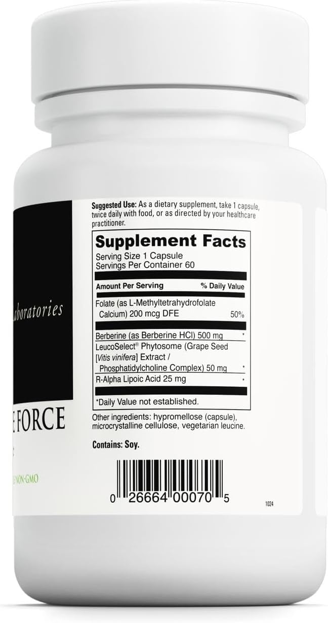 DAVINCI Labs Berberine Force - 60 Cápsulas Vegetarianas