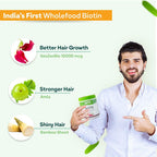 OZiva Polvo de Biotina de Origen Vegetal 10000 μg con Amla | 125 g