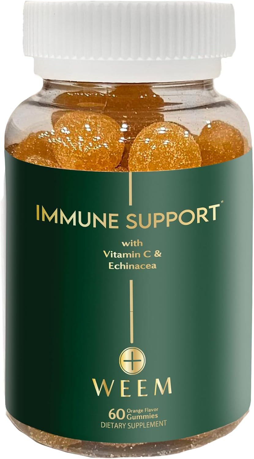 WEEM Gominolas de Apoyo Inmunológico - Vitamina C, Zinc y Equinácea - Suplemento Natural para Niños y Adultos - Sin Gluten - 1 Pack