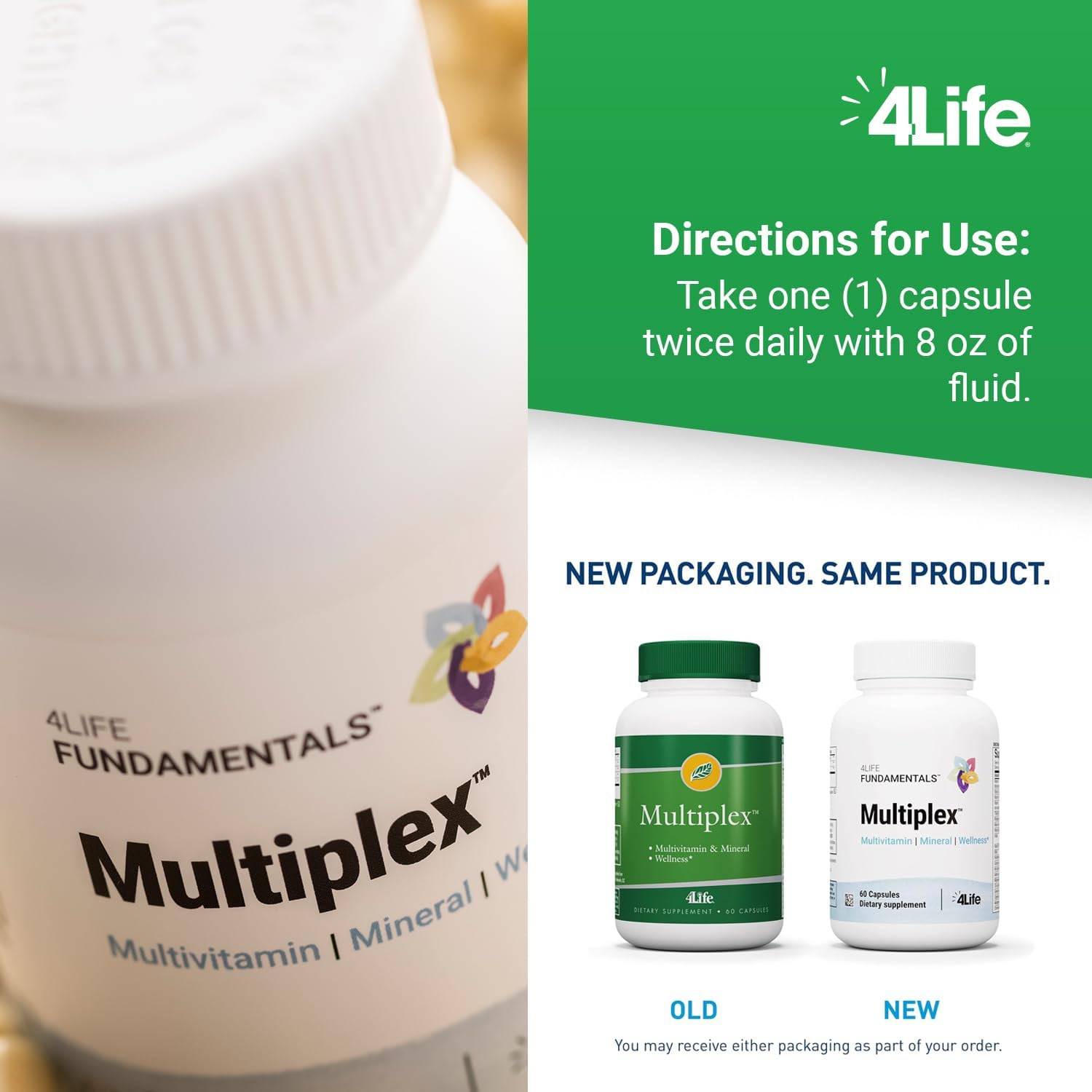 4Life Multiplex Multivitamínico y Mineral, 60 Cápsulas