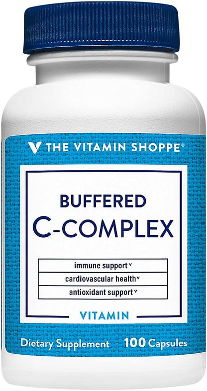 The Vitamin Shoppe Complejo C Amortiguado, – Fabricado siguiendo estrictos estándares de control de calidad. – Image 1