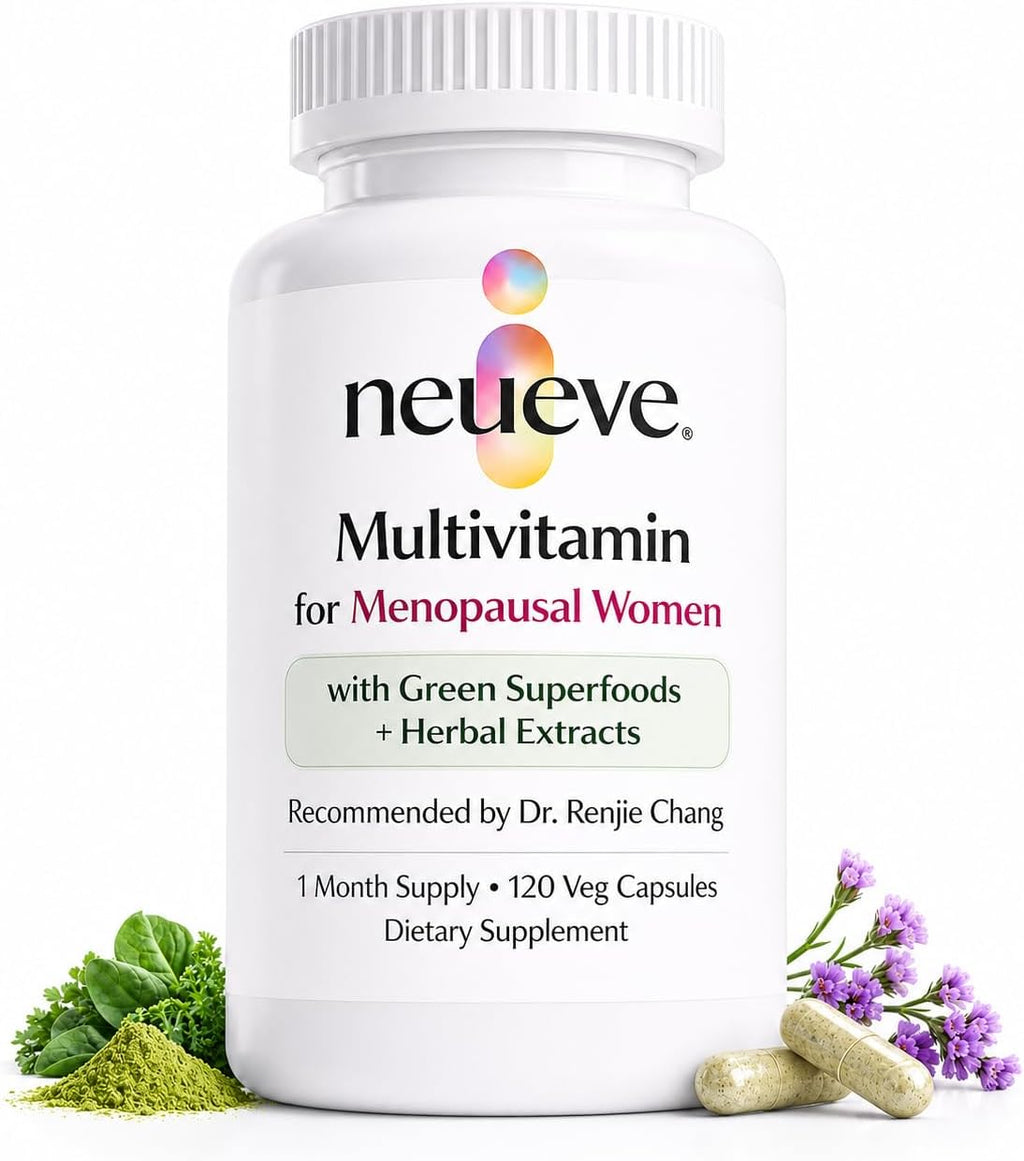 NeuEve Multivitamínico para la Menopausia - Sin Hormonas - Con Superalimentos Verdes - 120 Cápsulas Veganas
