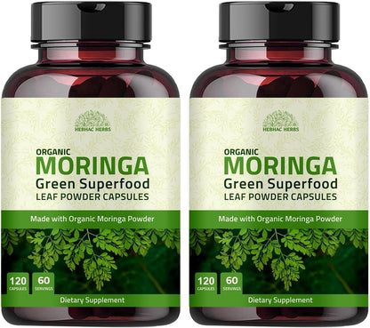 Hebhac Herbs Cápsulas de Moringa Ecológica 120 Cápsulas 1000mg – Image 8