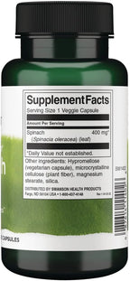 Swanson Full Spectrum Spinach Leaf 400 Milligrams 90 Veg Capsules (2 Pack)