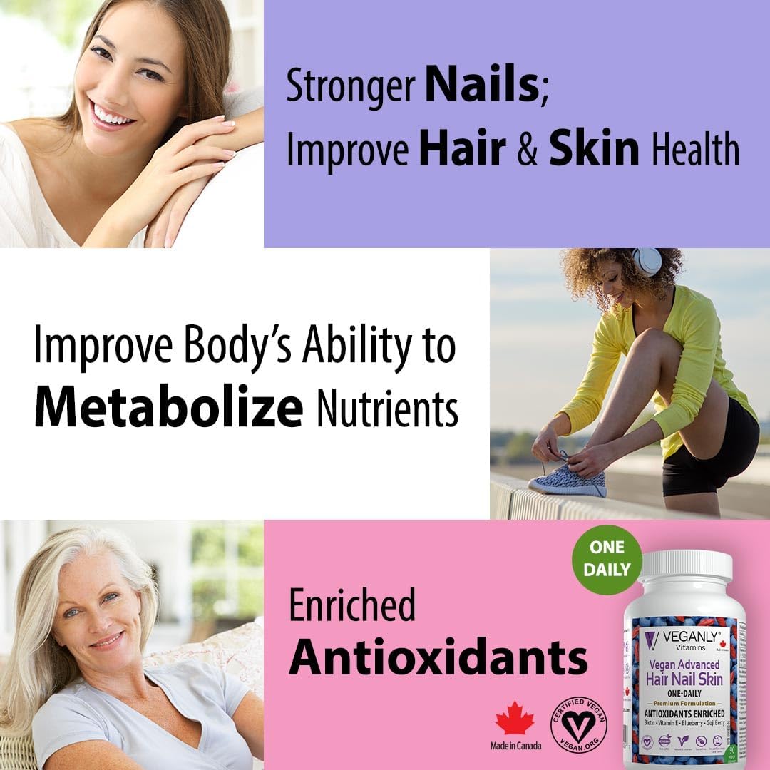 Vegan Advanced Hair Nail Skin One-Daily, 90 Cápsulas Veganas