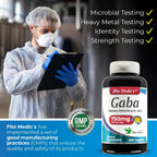 GABA Cápsulas - 750 mg por Ración - 200 Cápsulas - Complemento Alimenticio