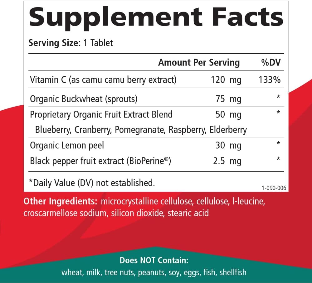 Whole-C Vitamina C Alimento Integral - 30 Comprimidos