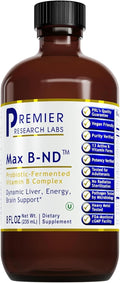 Premier Research Labs Max B-ND - Complejo B Líquido con 13 Formas Activas, Gotas Sublinguales para Hombres y Mujeres, 237 ml