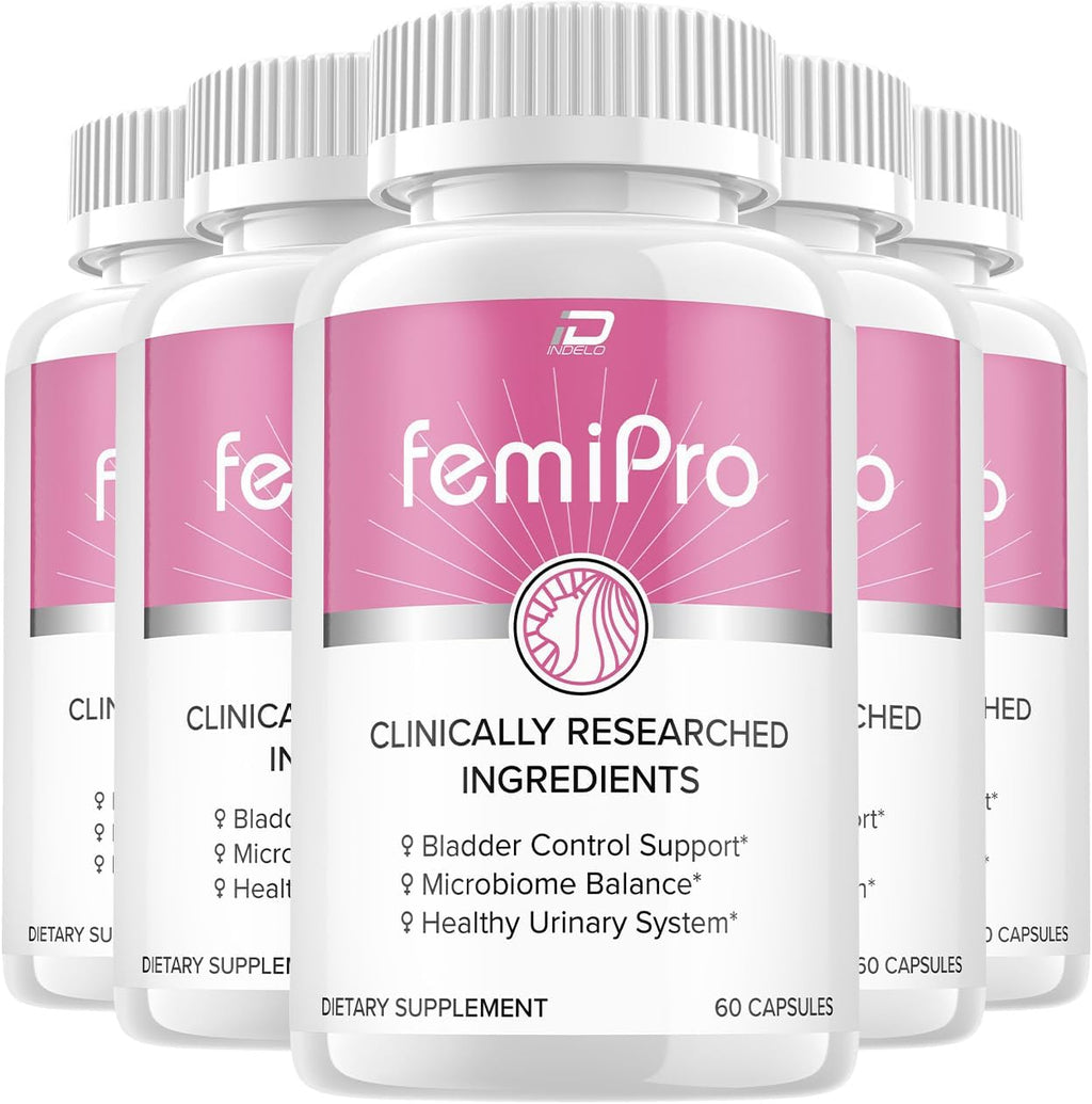 FemiPro Supplement - Probiótico para la Salud Urinaria y Microbioma (5 Pack - 300 Cápsulas)