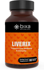 bixa BOTANICAL Liverix Cápsulas - Guduchi (Giloy), Phyllanthus niruri, Kutaki Extracto - 60 Cápsulas Veganas (450 mg)