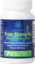 True Nano H2 con Té Verde - Hidrógeno Molecular con Nanoburbujas de Hidrógeno Activo - 60 Cápsulas