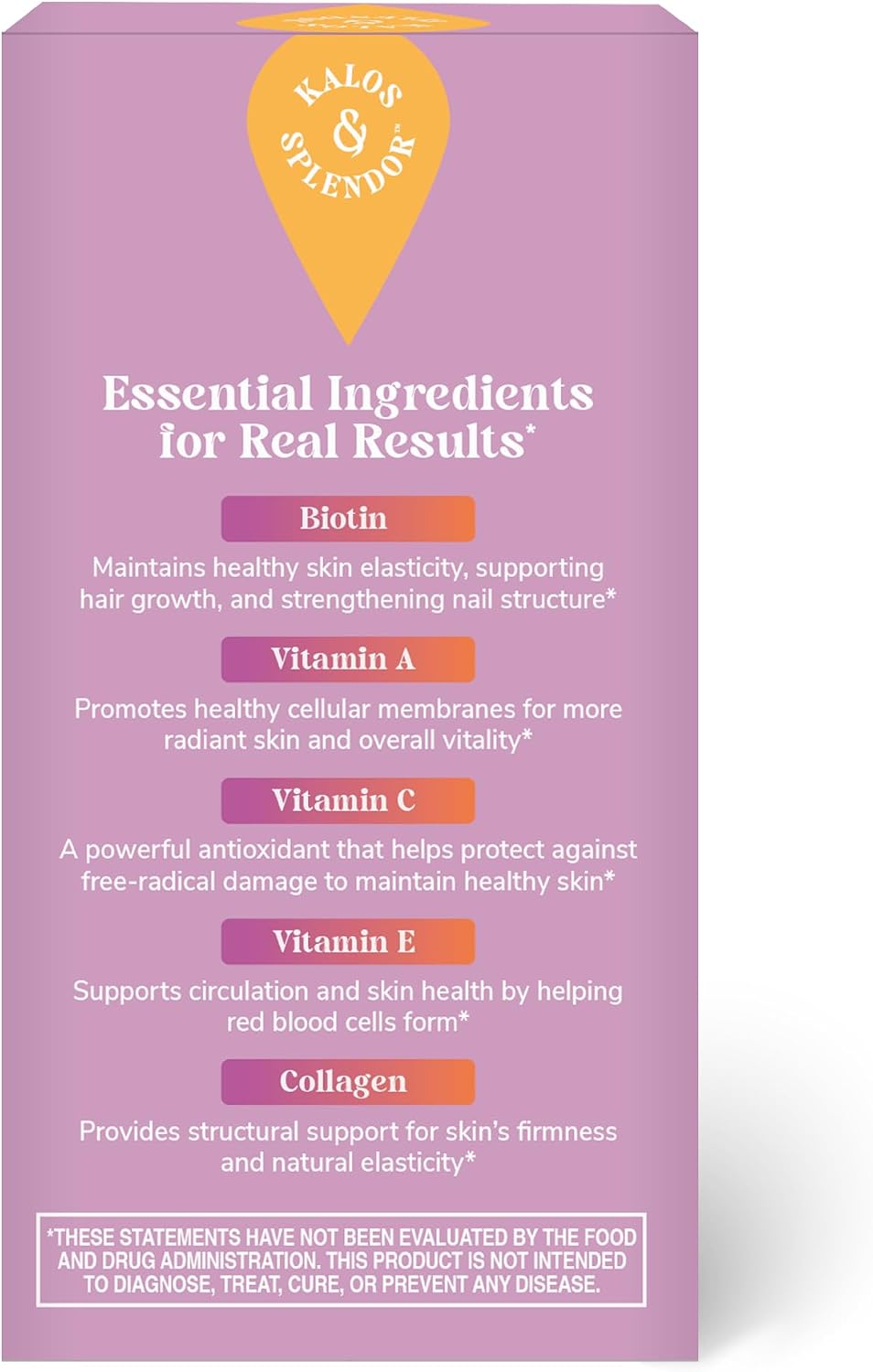 Kalos and Splendor 21st Century Hair, Skin and Nails - Extra Strength - 90 Comprimidos