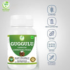 Guggulu (Commiphora Mukul) Cápsulas Vegetarianas, Pack de 2 x 60 Cápsulas