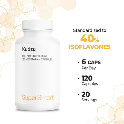 Supersmart - Extracto de Kudzu 500 mg – Goma arábiga: Fibra natural que facilita la cohesión de la cápsula. – Image 5