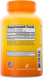 ALFA VITAMINS Vitamina C Masticable 1000 mg – 60 Comprimidos