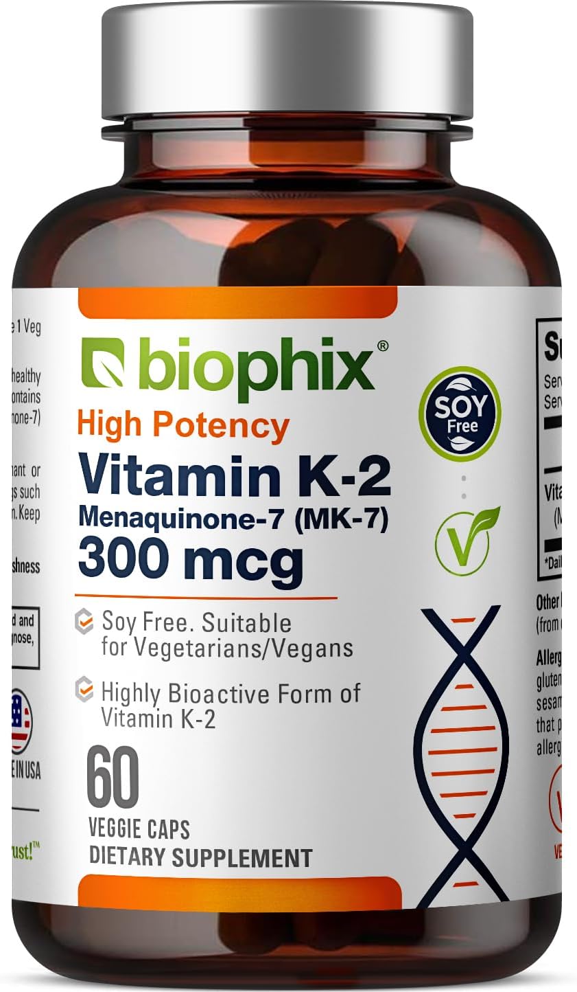 biophix Vitamina K2 MK-7 300mcg - 120 Cápsulas Veganas
