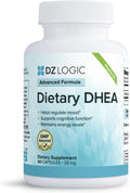 Fórmula Avanzada de DHEA del Dr. Dzugan :: Sin Gluten, Certificado GMP :: 25mg 60 Cápsulas :: Energía, Estado de Ánimo, Función Cognitiva