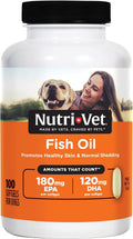 Nutri-Vet Aceite de Pescado para Perros - Suplemento Omega 3 con EPA y DHA, 100 Cápsulas Blandas