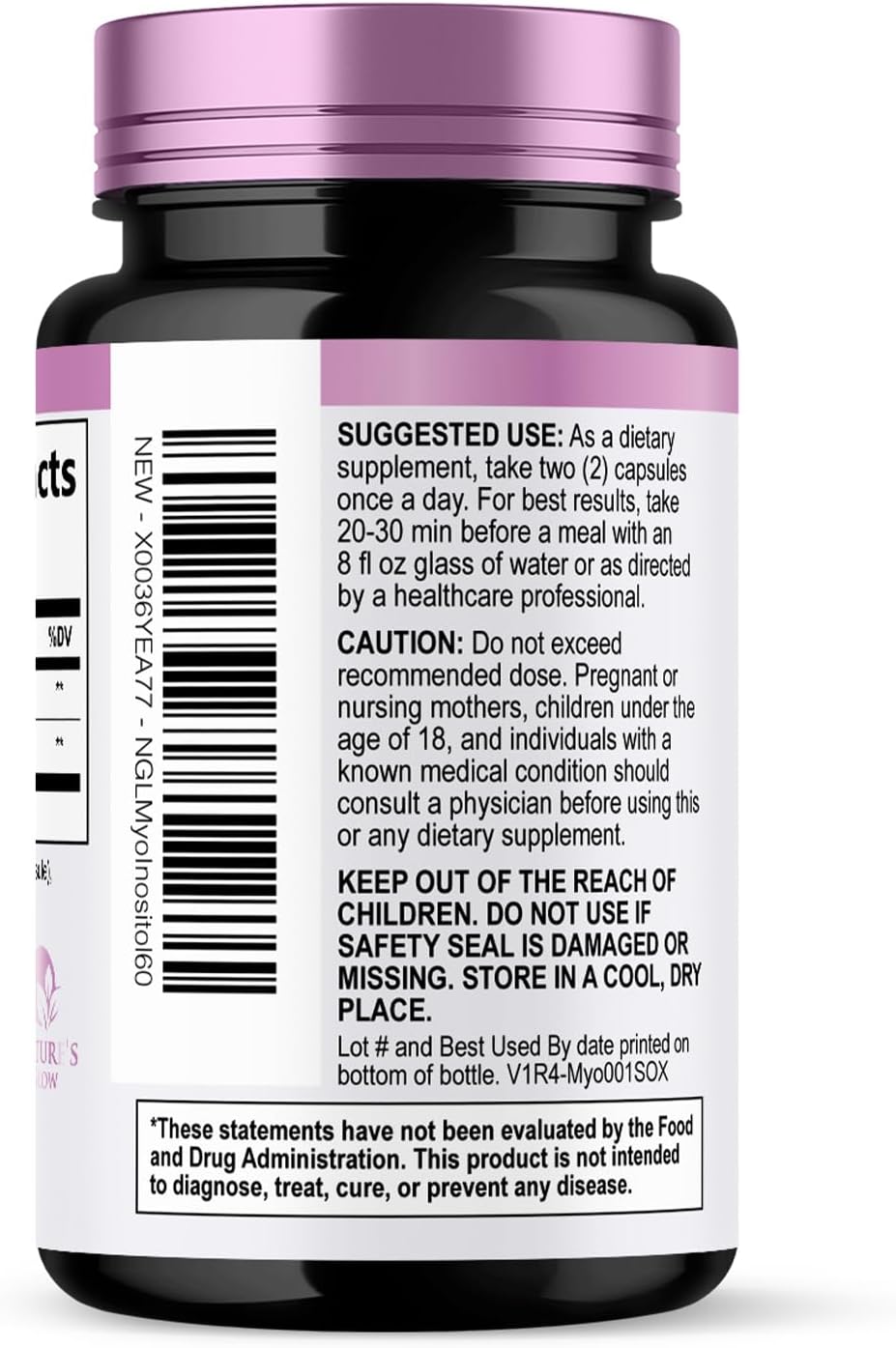 Myo-Inositol y D-Chiro Inositol 1025mg - Ratio 40:1 - Apoyo Ovárico y Hormonal - Vegano - Vitamina B8 - 60 Cápsulas
