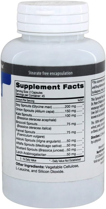 D'Adamo Personalized Nutrition - Live Cell A, 90 cápsulas – Image 2