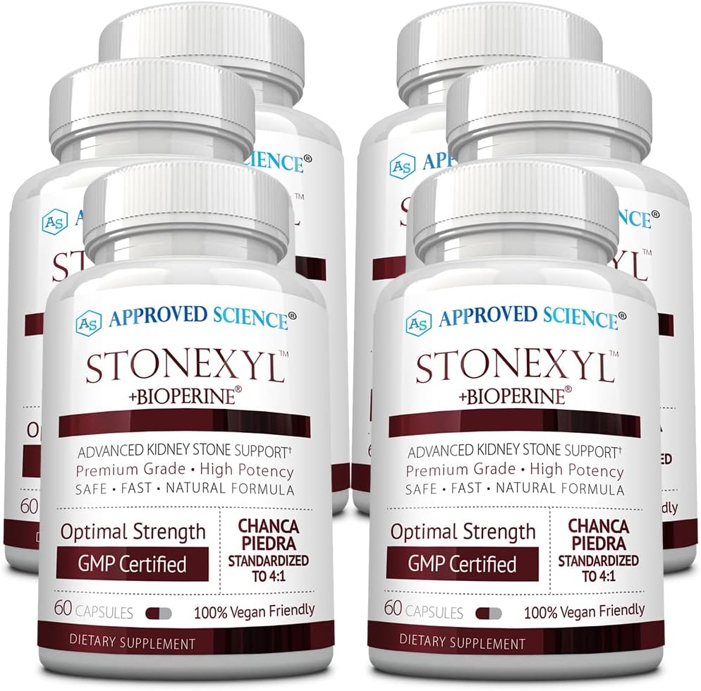 Approved Science Stonexyl - Apoyo Herbal para la Salud Renal - 360 Cápsulas - Chanca Piedra - Alta Absorción - Vegano