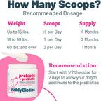 Probiótico + Prebiótico en Polvo para Perros – 7 Cepas Probióticas con FOS Prebiótico, Apoya la Flora Intestinal, Salud Digestiva e Inmunitaria, 5 Mil Millones de UFC por Cacito