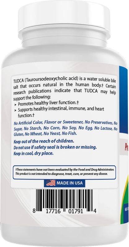 Best Naturals TUDCA 250mg (Ácido Tauroursodesoxicólico) - 60 Cápsulas Veganas – Image 7