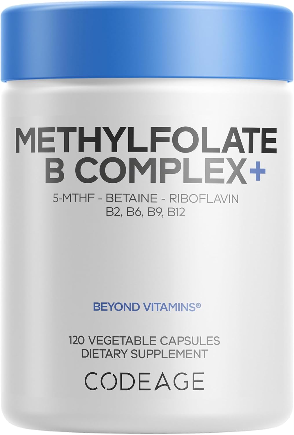 Codeage Complejo B Metilado+ con Metilfolato y B12 - 60 Cápsulas