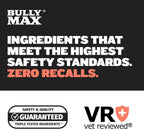 Bully Max 2-en-1 Vitaminas para Cachorros - 30 Comprimidos Masticables para el Crecimiento y Desarrollo - 2 Frascos