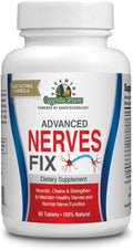 Organic Farms Vitamins Nerves Fix - 60 Comprimidos - Sistema Nervioso - Complemento Alimenticio 100% Natural