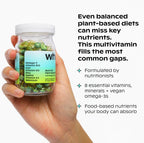wholier Multi for Plant Based People - Multivitamínico vegano con Omega 3, B12, D3, Hierro, 60 cápsulas