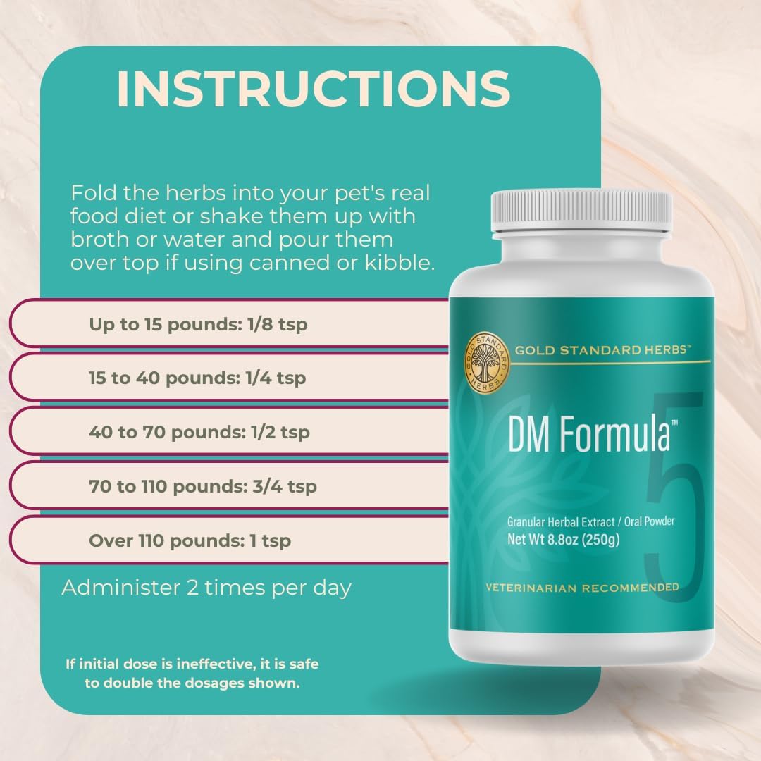 DM Formula Mielopatía Degenerativa para Perros, Extracto Herbal Granulado Natural - 250g