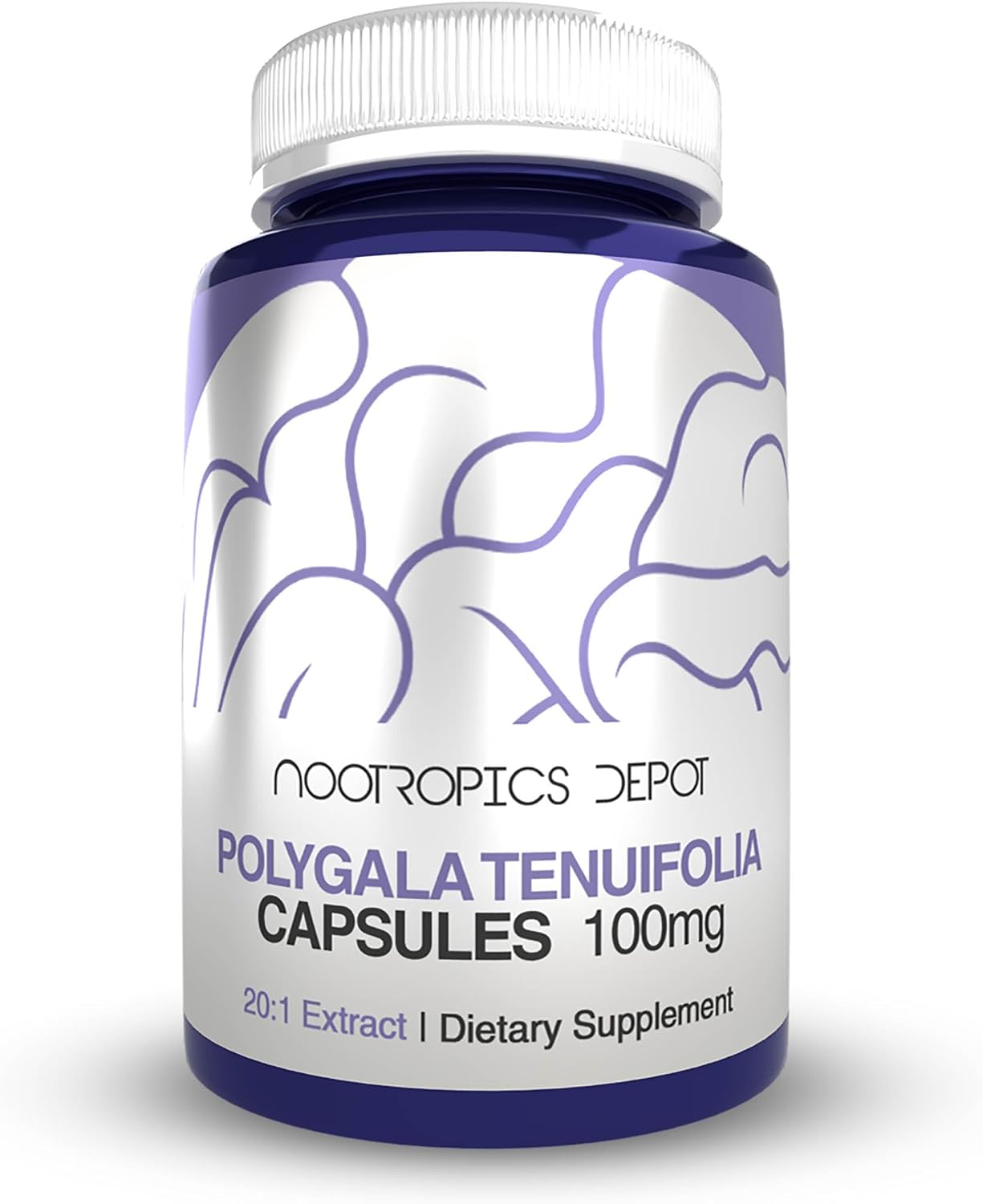 Nootropics Depot Cápsulas de Polygala tenuifolia | 100mg | 90 Cápsulas | Extracto 20:1 | Yuan Zhi