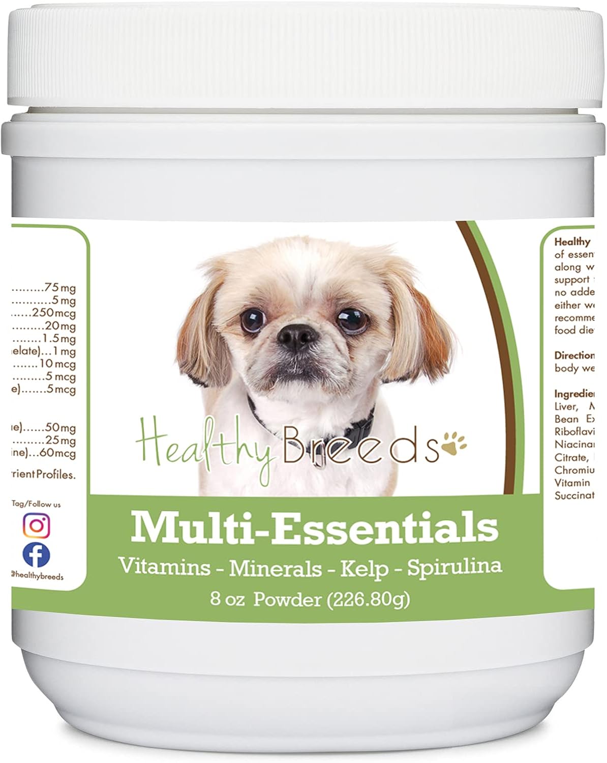 Healthy Breeds Peekapoo Multi-Essentials en Polvo para Perros - Suplemento de Vitaminas, Minerales y Antioxidantes - 227 g