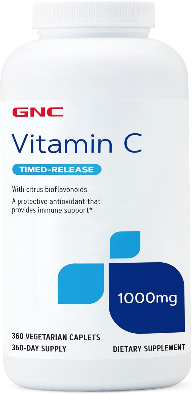 GNC Vitamina C 1000 mg, 90 Comprimidos, Apoya la Inmunidad