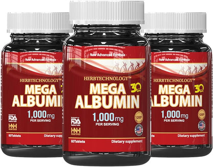 Dr.K&C Mega Albumin Proteína 1000mg, 3 Botellas (180 Comprimidos cada una) – Image 10