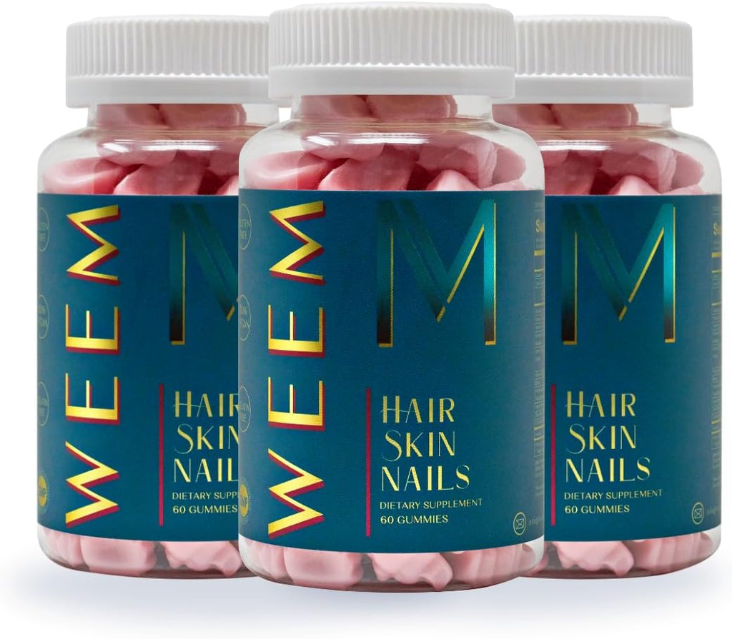 WEEM Gummies de Biotina Extra Strength para Cabello, Piel y Uñas - Vegano - 1 Unidad