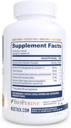 NuEthix Formulations GDA-MAX PRO, Suplemento con Berberina HCL Doble Concentración, Apoyo al Metabolismo de la Glucosa, 90 Cápsulas