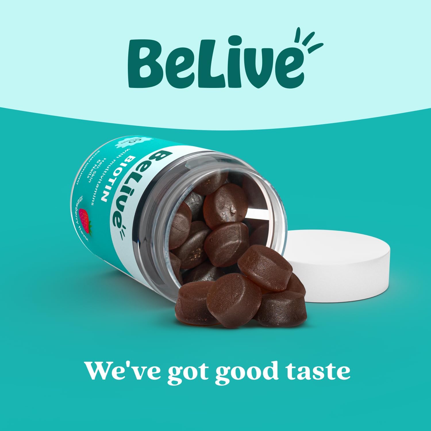 BeLive Biotin Gummies - Vitaminas para Piel, Cabello y Uñas con A, C, D, E, B12, Zinc, Folato e Inositol - 3 Paquetes