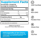 Mezcla para Batidos con Cereza Ácida, Ashwagandha y Stevia - 30 Raciones