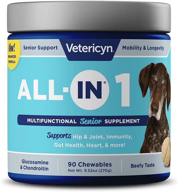 Vetericyn All-in-1 Suplemento Multifuncional para Perros Senior, 90 Masticables