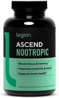 LEGION Athletics Ascend Nootrópico - Suplemento Natural para la Memoria y Concentración, 30 Cápsulas