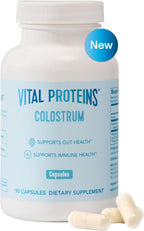 Vital Proteins Suplemento de Calostro Bovino, 90 Cápsulas para la Salud Intestinal y Apoyo Inmunitario con 40% IgG
