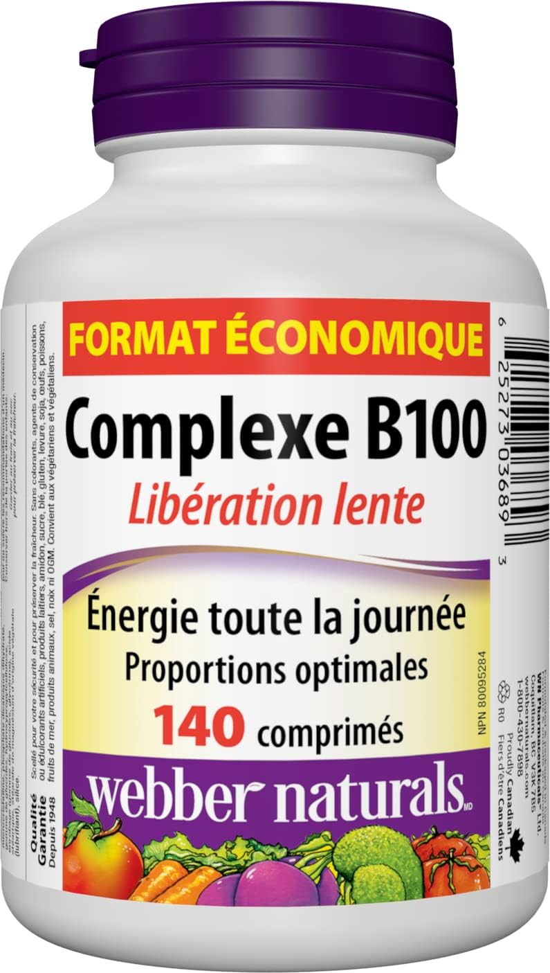 Webber Naturals Complejo B100 de Liberación Prolongada, 140 Comprimidos