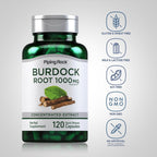 Piping Rock Cápsulas de Raíz de Bardana | 120 Unidades | Suplemento Herbal | Extracto Concentrado | Sin Gluten, No GMO